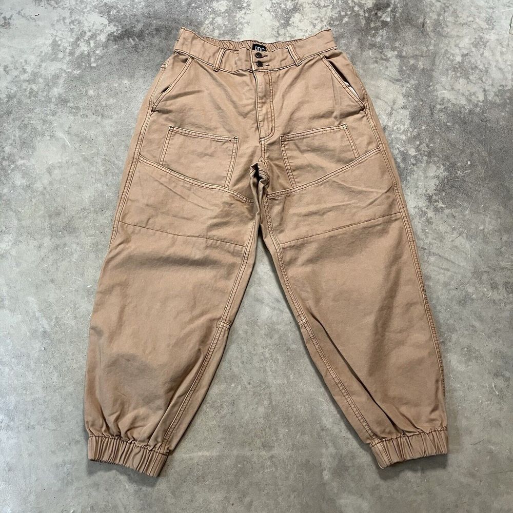 Urban Outfitters BDG Baggy Skater Pants Womens M Tan Joggers Elastic Waist